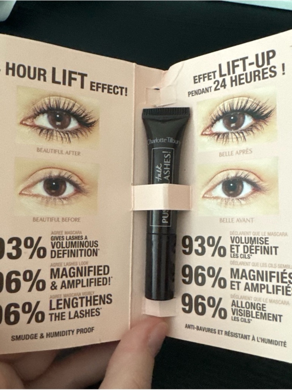 Charlotte Tilbury Black Lash Lift-Up Mascara Sample Tube